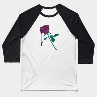 Flower Design Baseball T-Shirt